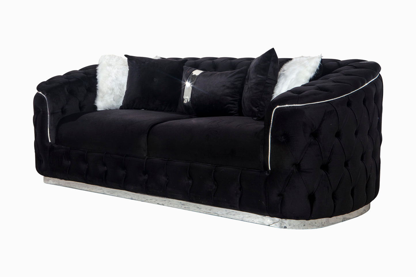 Chesterfield 3Pc Sofa Set Black