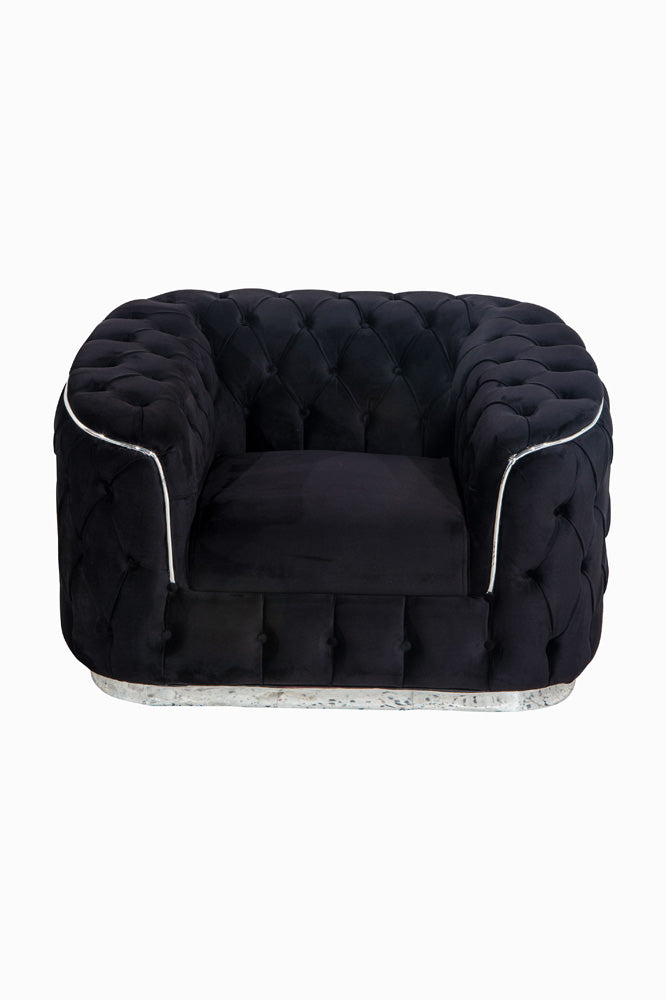 Chesterfield 3Pc Sofa Set Black