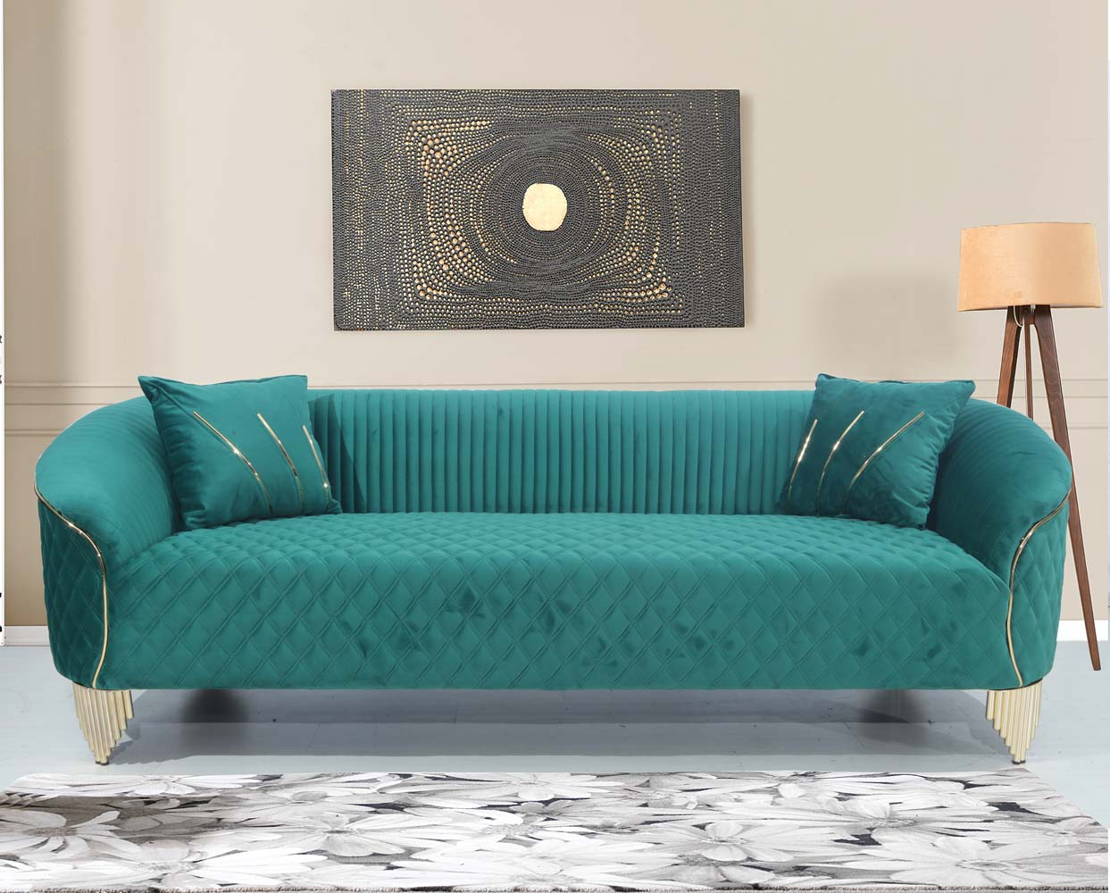 Rome Sofa and Love Green