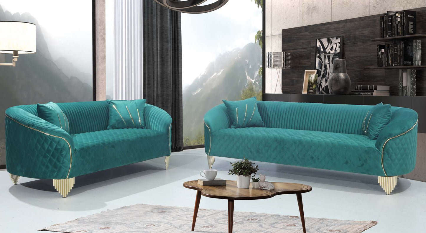 Rome Sofa and Love Green