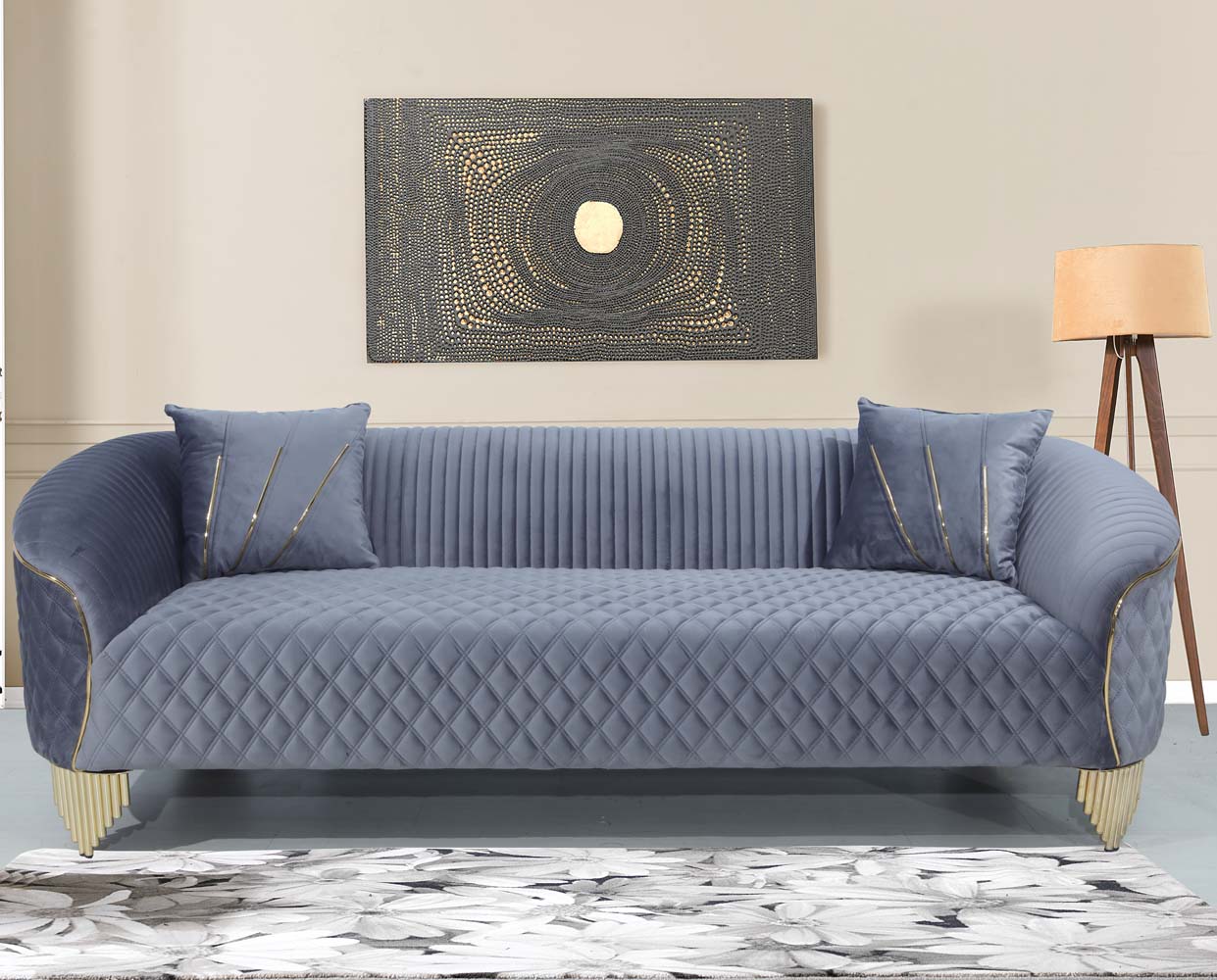 Rome Sofa and Love Grey