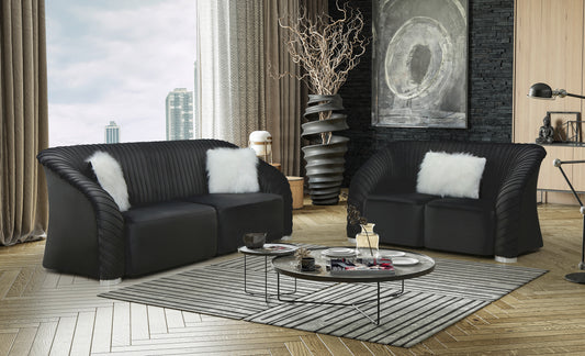 Singapore 3Pc Sofa Set Black