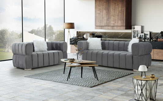 Shire 3Pc Sofa Set Grey